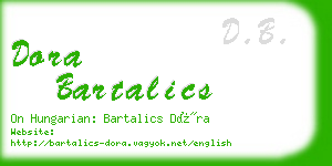 dora bartalics business card